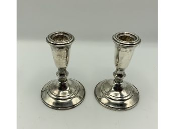 Vintage Crown Sterling Candle Stick Holders