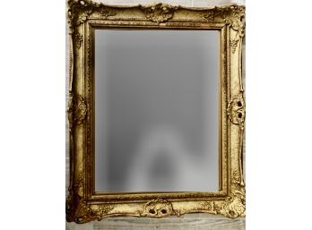 Gold Gesso Wooden Framed Mirror - 22'L X 26.5'H