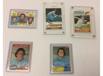 Mixed Lot Of 5 George Brett Topps Baseball Cards (Lot26)