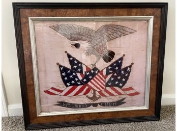 'e Pluribus Unum' Eagle Crest Art Print In Frame