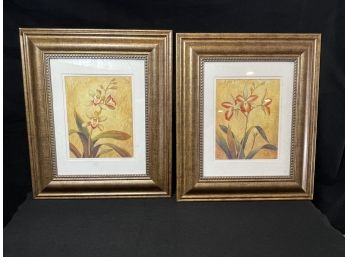 Pair Of Floral Prints In Frames