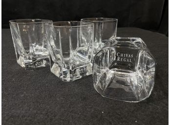Set Of 4 Chivas Regal Rock Glasses