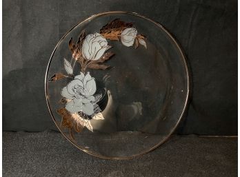 Gorgeous Glass And Silver Plate Serving Dish