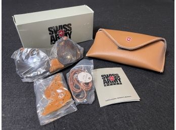 Swiss Army Sunglasses With Leather - Never Used