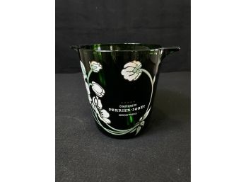 Gorgeous Perrier Jouet Ice Bucket - Green Glass 1 Of 2
