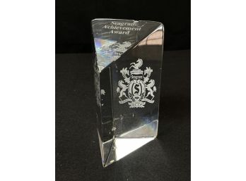 Glass Seagrams Achievement Award