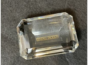Beautiful Kendall Jackson Glass Paperweight