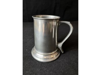 Pewter Tankard Mug With Glass Bottom