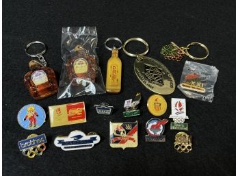 Liquor Keychains And Enamel Pins Lot