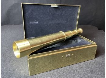 Gorgeous Unitron 30x40mm Brass Telescope With Case