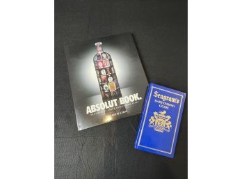 Liquor Book Lot - Absolute Marketing Book And Seagrams Bartending Book