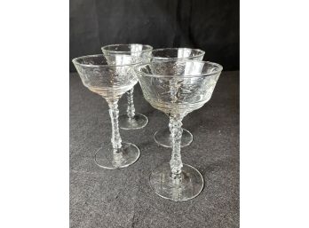 Set Of 4 Glass Sherbet Dishes