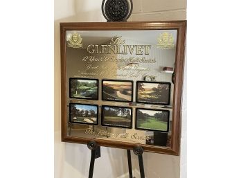 Glenlivet Bar Mirror 'great Holes From Golf Digest's America's 100 Greatest Golf Courses'