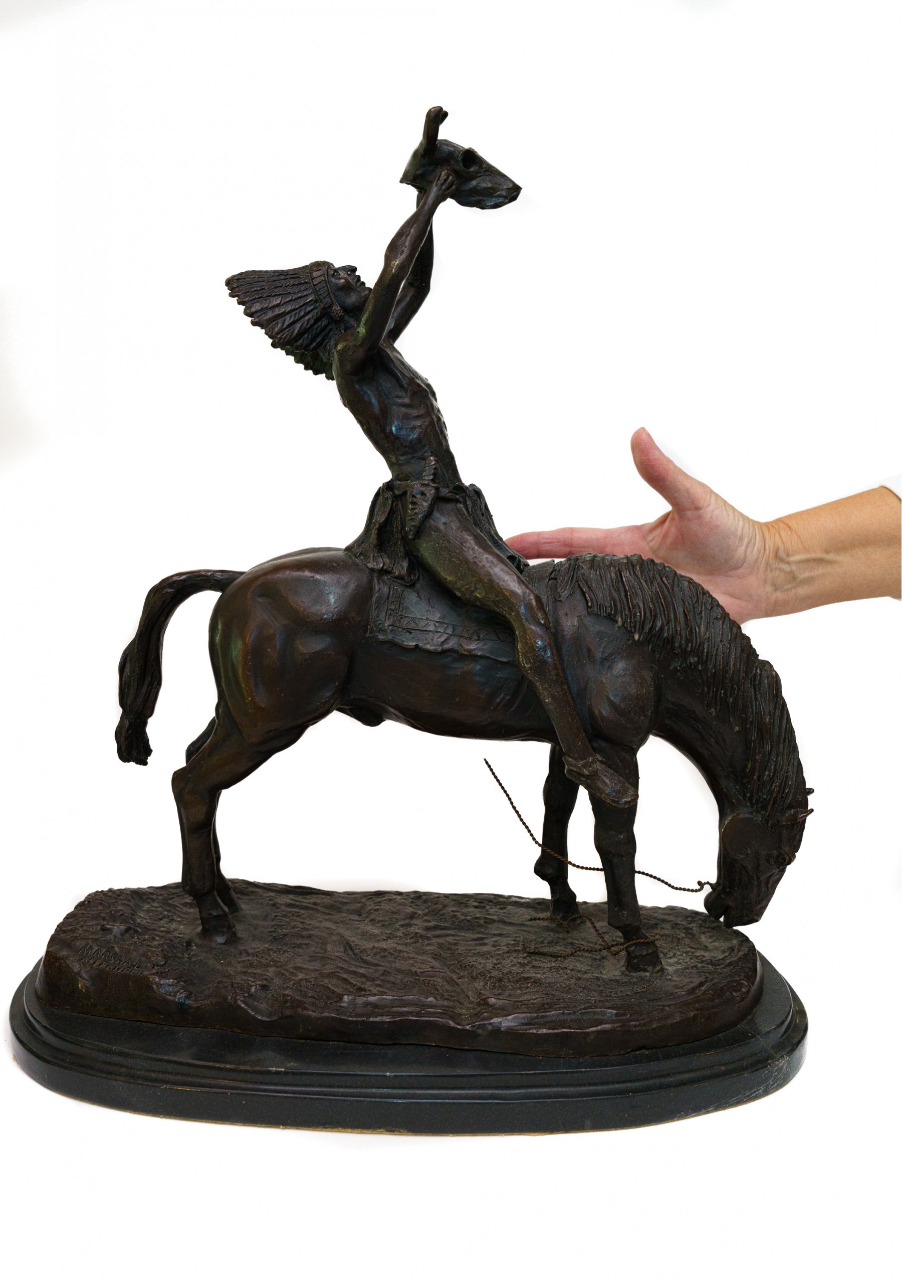 Marshall Mitchell Bronze Sculpture Prayer To The Earthmaker Appraised ...