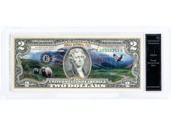 $2 Denali National Park Bill In Fill Color