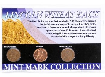 Lincoln Wheat Back Penny Mint Mark Collection