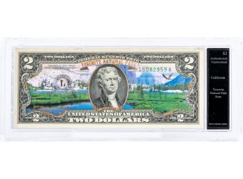 $2 Yosemite National Park Bill In Full Color