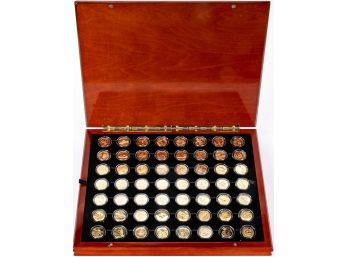 Collection Of Gold Plated Statehood Quarters