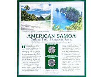 Two 2020-D & P National Park Of American Samoa And Stamps