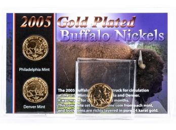 2005 Gold Plated Buffalo Nickels