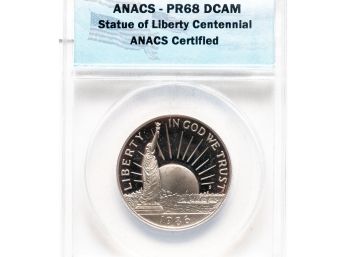 1986-S Statue Of Liberty Centennial Half Dollar ANACS-PR68 DCAM