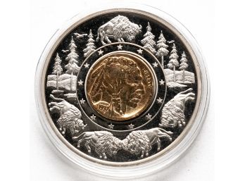 Buffalo Nickel Inlay Coin