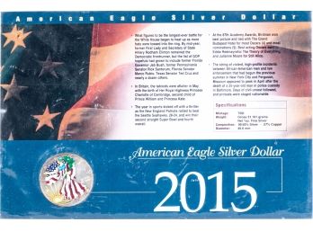 2015 American Eagle Silver Dollar In Full Color