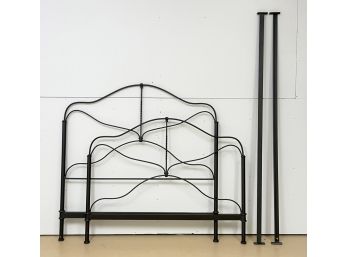 A Full Size Wrought Iron Bedstead