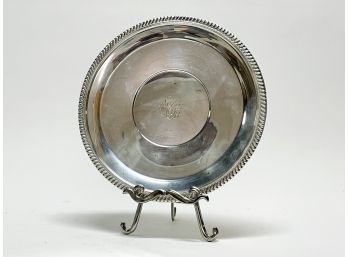 A Vintage Monogrammed Sterling Silver Tray