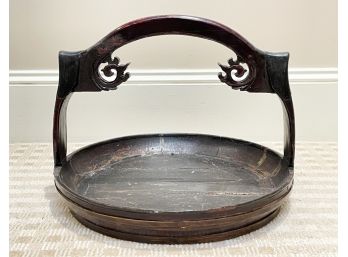 An Antique Asian Handled Tray