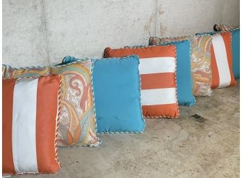 An Assortment Of Outdoor Cushions From Front Gate In Sunbrella Fabric