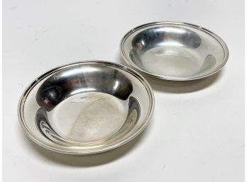A Pair Of Vintage Sterling Silver Bowls By S. Kirk And Son