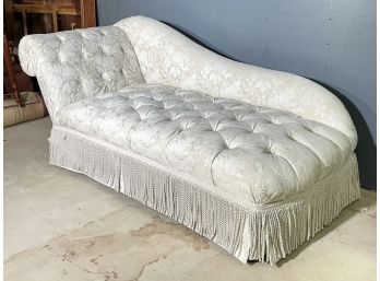 A Tufted Upholstered Chaise Lounge
