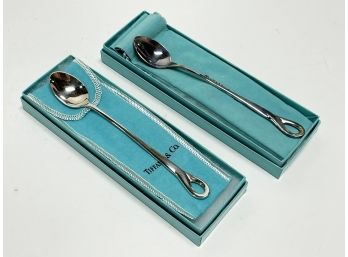 A Pairing Of Vintage Sterling Silver Spoons By Elsa Perretti For Tiffany & Co