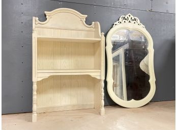 A Bookcase And Mirror By Lexington Furniture