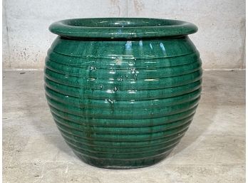 A Large Glazed Earthenware Beehive Planter