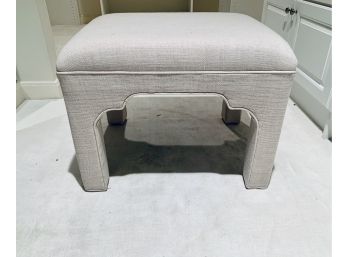 Mitchell Gold  Linen Ottoman