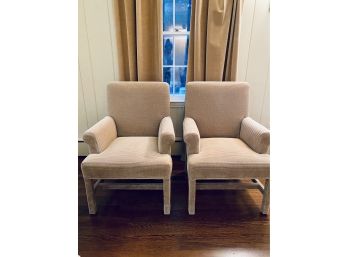 Pair Jonas Custom 1980 Side Chairs In Gold