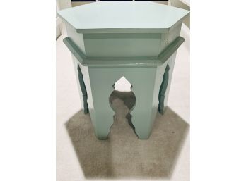 Very Petite Powder Blue Asian Table In Gloss Finish