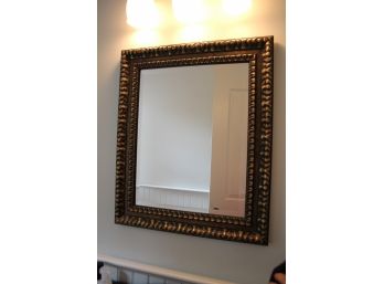 Antiqued Black, Brown & Gold Wall Mirror