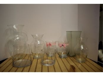Mixed Lot Of Flower Vases - Assorted Sizes/Styles
