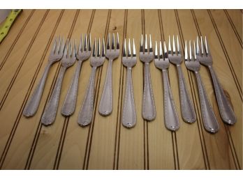 Set Of Eleven Hampton Silversmiths Stainless Dinner Forks