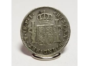 1823 1 Reales Ferdin VII Dei Gratia Silver Coin