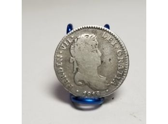 1821 Ferdin VII DEI GRATIA 1R HISPAN COIN