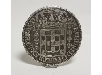 1768 Brazil King Joseph 640 Reis Nata Stab Svbc Silver Coin, Rare
