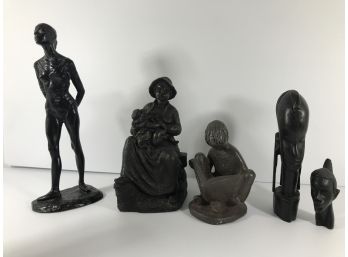 Cappiano -Austin And Hand Carved African Wood Statues