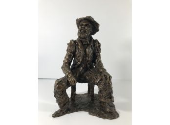 Bronze Statue Signed - Not Legible Possibly Ann Froman