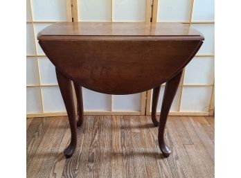 Made In USA Wooden Side Table W Drop Leaves, See Pics