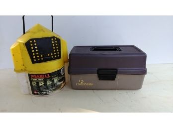 Fishing Tackle Box, Contents And Bait Bucket - Lot #3