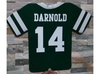 Sam Darnold Wooden Jersey New York Jets QB - ONE OF A KIND